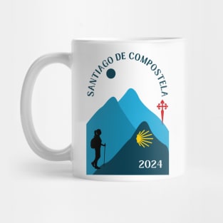 Camino de Santiago de Compostela 2024 Woman Walking Mug